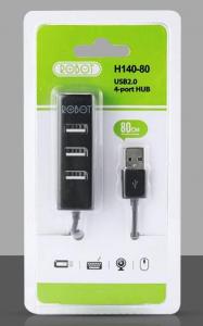 USB Hub 2.0 4 Port, Robot H140-80 (80 cm)