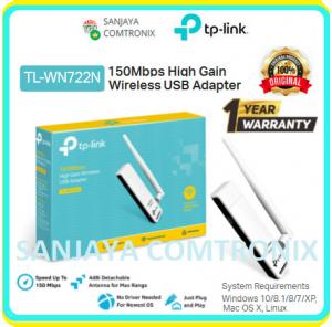 150 Mbps High Gain Wireless USB Adapter, TP-Link TL-WN722N