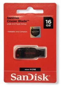 USB Flashdisk (16 GB), Sandisk Cruzer Blade