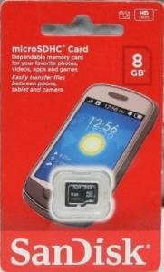 Micro SDHC (8 GB), Sandisk