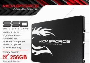 SSD 256 GB Sata 3, Midasforce Superlightning